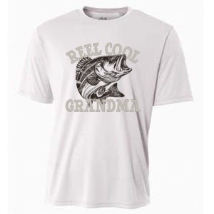 Grandma Reel Cool Funny Fishing Fish Bass Fly Fishing Cooling Performance Crew T-Shirt