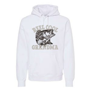 Grandma Reel Cool Funny Fishing Fish Bass Fly Fishing Premium Hoodie