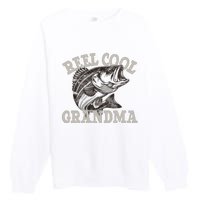 Grandma Reel Cool Funny Fishing Fish Bass Fly Fishing Premium Crewneck Sweatshirt