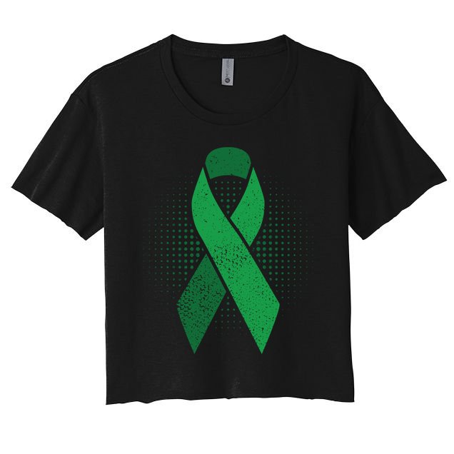 Green Ribbon Cool Gift Cerebral Palsy Awareness Funny Gift Women's Crop Top Tee