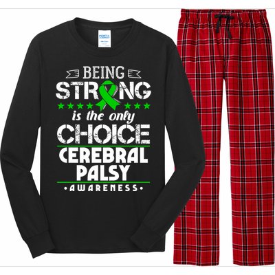 Green Ribbon Cool Gift Cerebral Palsy Awareness Cool Gift Long Sleeve Pajama Set