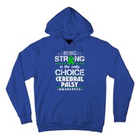 Green Ribbon Cool Gift Cerebral Palsy Awareness Cool Gift Hoodie