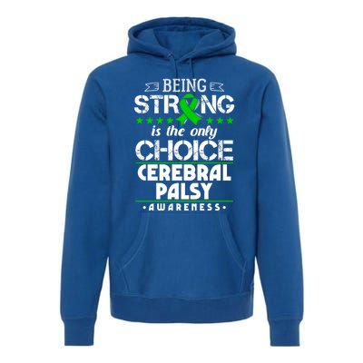 Green Ribbon Cool Gift Cerebral Palsy Awareness Cool Gift Premium Hoodie