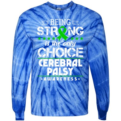 Green Ribbon Cool Gift Cerebral Palsy Awareness Cool Gift Tie-Dye Long Sleeve Shirt