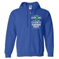 Green Ribbon Cool Gift Cerebral Palsy Awareness Cool Gift Full Zip Hoodie