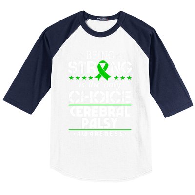 Green Ribbon Cool Gift Cerebral Palsy Awareness Cool Gift Baseball Sleeve Shirt