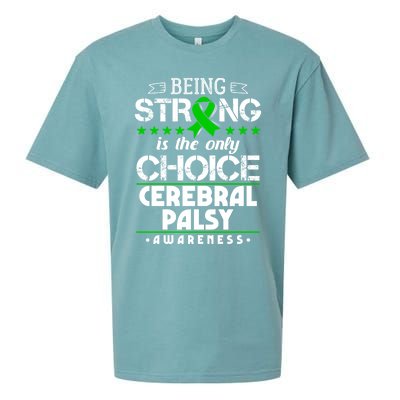 Green Ribbon Cool Gift Cerebral Palsy Awareness Cool Gift Sueded Cloud Jersey T-Shirt