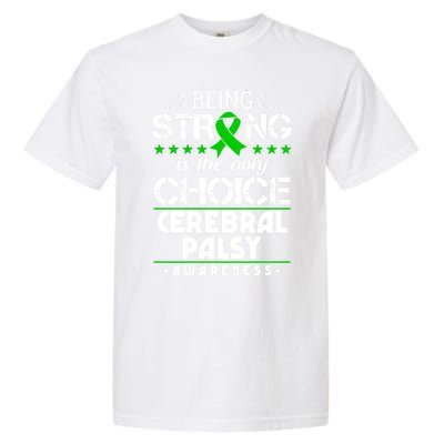 Green Ribbon Cool Gift Cerebral Palsy Awareness Cool Gift Garment-Dyed Heavyweight T-Shirt