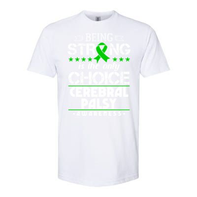 Green Ribbon Cool Gift Cerebral Palsy Awareness Cool Gift Softstyle CVC T-Shirt