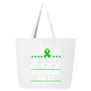 Green Ribbon Cool Gift Cerebral Palsy Awareness Cool Gift 25L Jumbo Tote