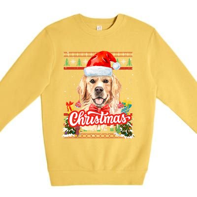 Golden Retriever Christmas Jumper Costume Idea Gift Premium Crewneck Sweatshirt