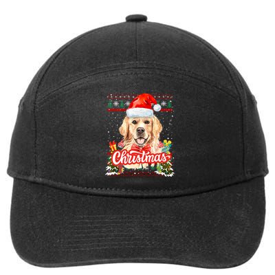 Golden Retriever Christmas Jumper Costume Idea Gift 7-Panel Snapback Hat