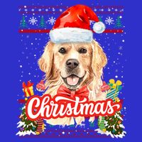 Golden Retriever Christmas Jumper Costume Idea Gift Womens Tank Top