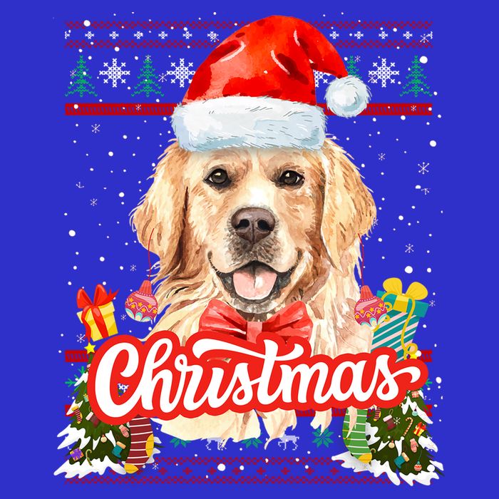 Golden Retriever Christmas Jumper Costume Idea Gift Womens Tank Top