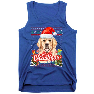 Golden Retriever Christmas Jumper Costume Idea Gift Tank Top