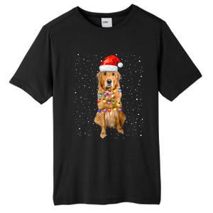 Golden Retriever Christmas Idea And Santa Hat Xmas Gift Tall Fusion ChromaSoft Performance T-Shirt