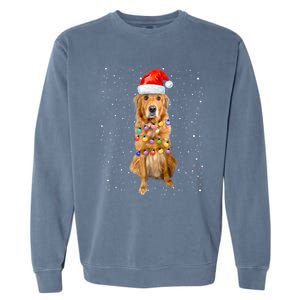 Golden Retriever Christmas Idea And Santa Hat Xmas Gift Garment-Dyed Sweatshirt