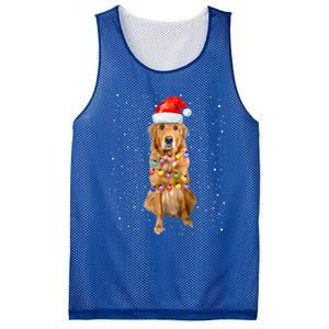 Golden Retriever Christmas Idea And Santa Hat Xmas Gift Mesh Reversible Basketball Jersey Tank