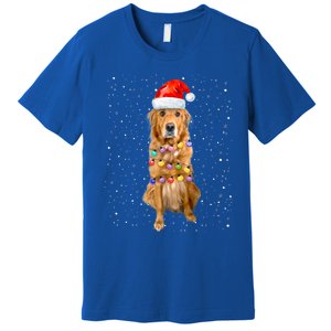 Golden Retriever Christmas Idea And Santa Hat Xmas Gift Premium T-Shirt