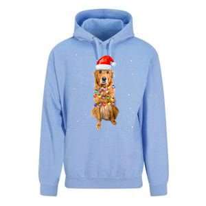 Golden Retriever Christmas Idea And Santa Hat Xmas Gift Unisex Surf Hoodie