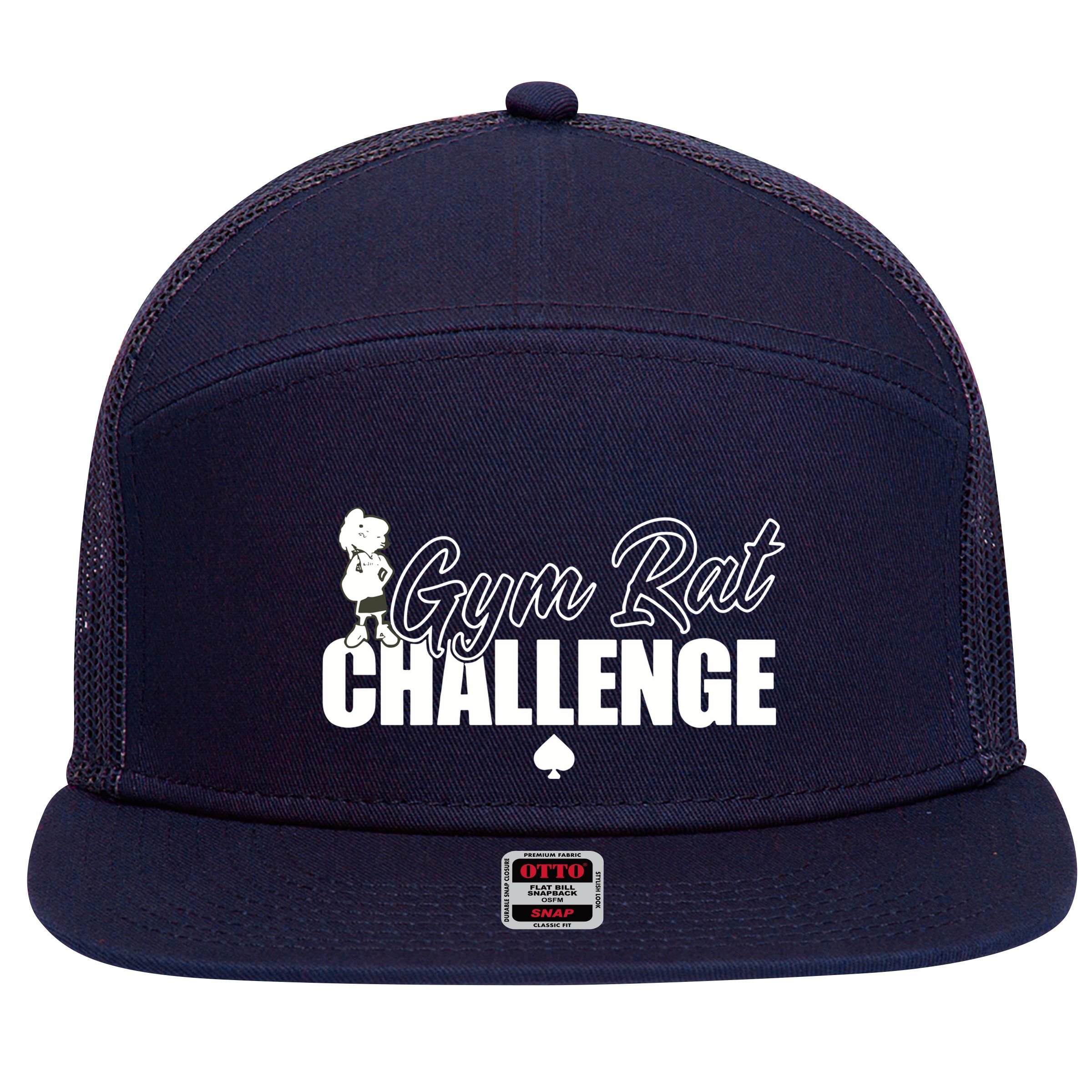 Gym Rat Challenge Champion 7 Panel Mesh Trucker Snapback Hat