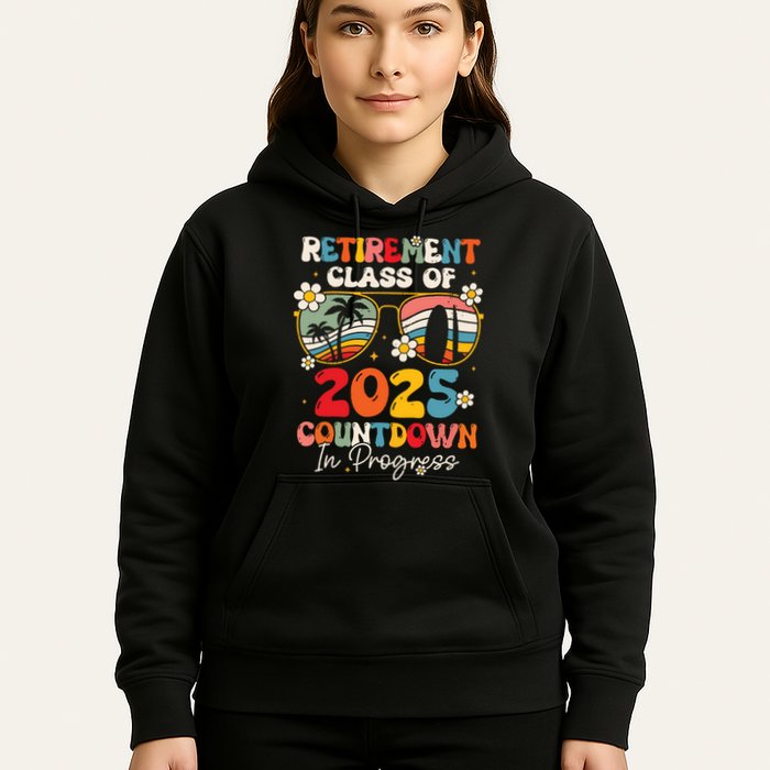 Groovy Retirement Class Of 2025 Countdown In Progress Hoodie