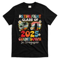 Groovy Retirement Class Of 2025 Countdown In Progress T-Shirt