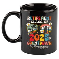 Groovy Retirement Class Of 2025 Countdown In Progress 11oz C Handle Ceramic Mug