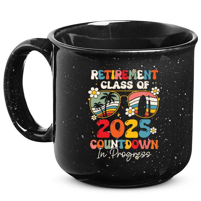 Groovy Retirement Class Of 2025 Countdown In Progress 15oz Campfire Ceramic Mug