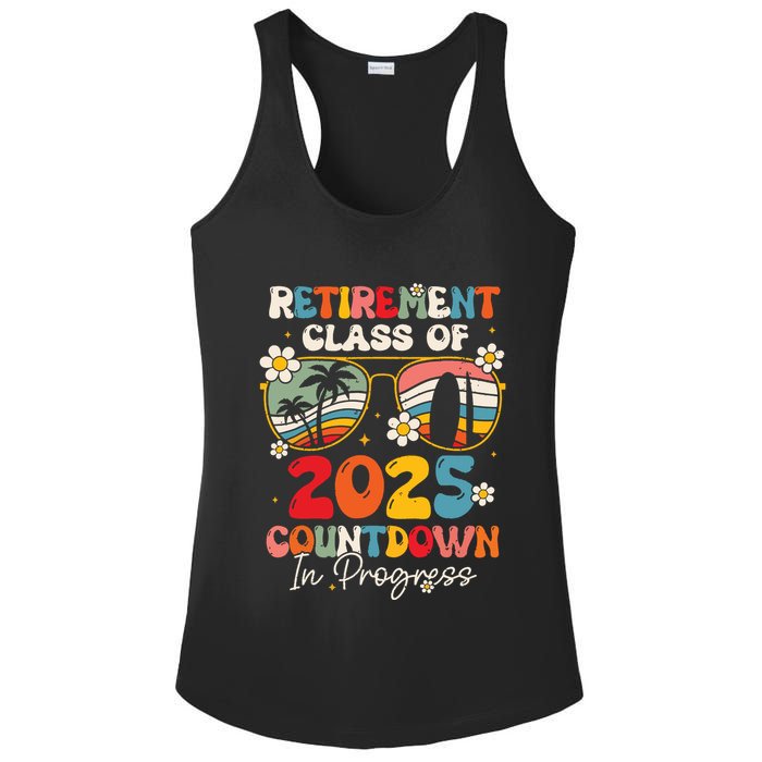 Groovy Retirement Class Of 2025 Countdown In Progress Ladies PosiCharge Competitor Racerback Tank