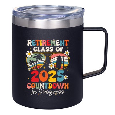Groovy Retirement Class Of 2025 Countdown In Progress 12oz Stainless Steel Coffee Mug