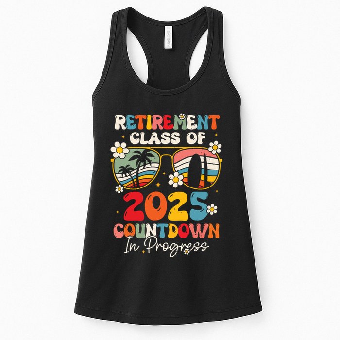 Groovy Retirement Class Of 2025 Countdown In Progress Womens Tank Top