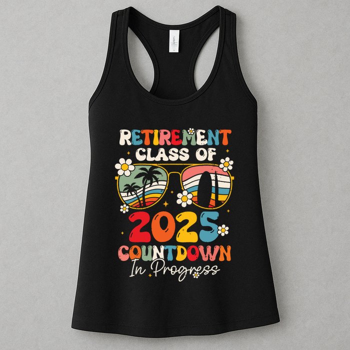 Groovy Retirement Class Of 2025 Countdown In Progress Womens Tank Top