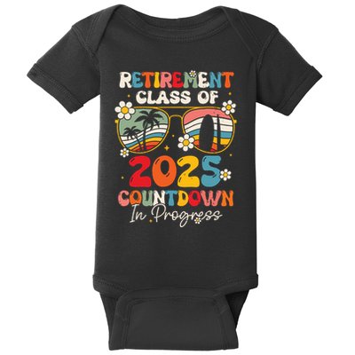 Groovy Retirement Class Of 2025 Countdown In Progress Baby Bodysuit