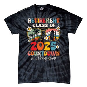 Groovy Retirement Class Of 2025 Countdown In Progress Tie-Dye T-Shirt