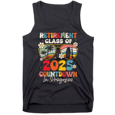Groovy Retirement Class Of 2025 Countdown In Progress Tank Top