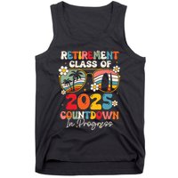 Groovy Retirement Class Of 2025 Countdown In Progress Tank Top