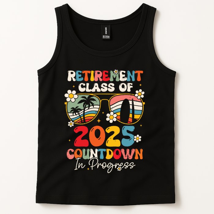 Groovy Retirement Class Of 2025 Countdown In Progress Tank Top