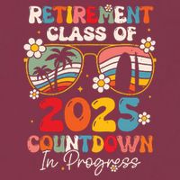 Groovy Retirement Class Of 2025 Countdown In Progress 16oz Travel Tumbler