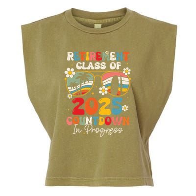 Groovy Retirement Class Of 2025 Countdown In Progress Garment-Dyed Women's Muscle Tee