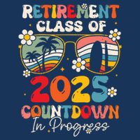 Groovy Retirement Class Of 2025 Countdown In Progress Infant Baby Jersey Bodysuit