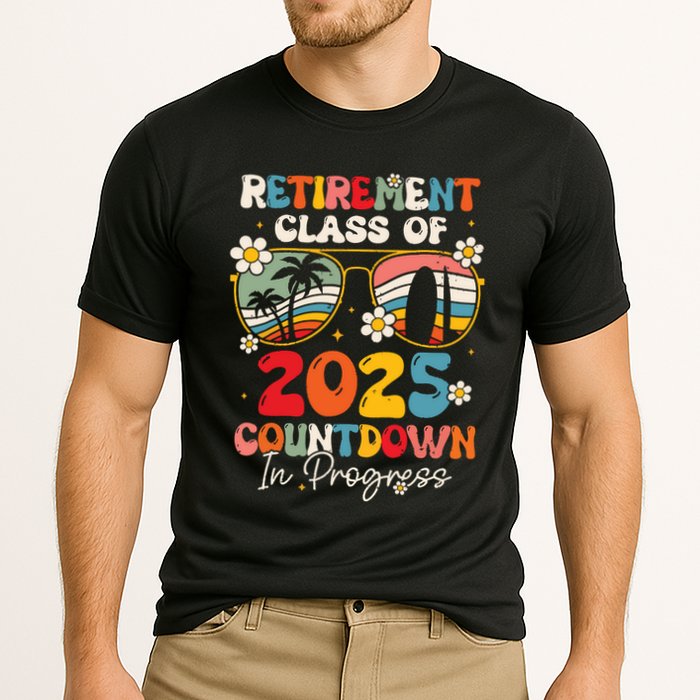 Groovy Retirement Class Of 2025 Countdown In Progress Performance Shirt