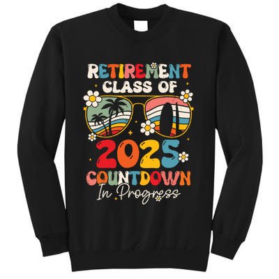 Groovy Retirement Class Of 2025 Countdown In Progress Sweatshirt
