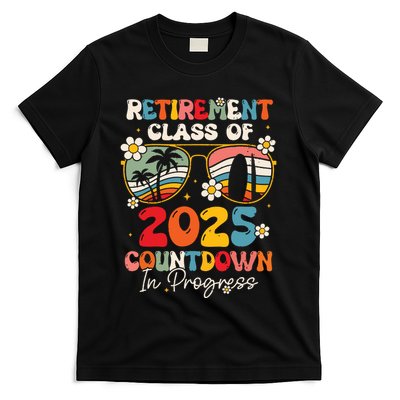Groovy Retirement Class Of 2025 Countdown In Progress T-Shirt