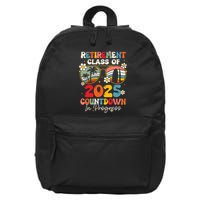 Groovy Retirement Class Of 2025 Countdown In Progress 16 in Basic Backpack