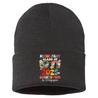 Groovy Retirement Class Of 2025 Countdown In Progress Sustainable Knit Beanie
