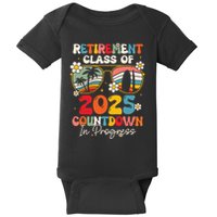 Groovy Retirement Class Of 2025 Countdown In Progress Baby Bodysuit