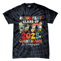 Groovy Retirement Class Of 2025 Countdown In Progress Tie-Dye T-Shirt
