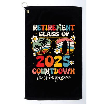 Groovy Retirement Class Of 2025 Countdown In Progress Golf Towel