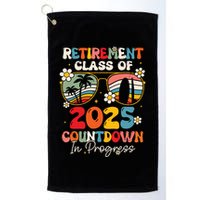 Groovy Retirement Class Of 2025 Countdown In Progress Golf Towel